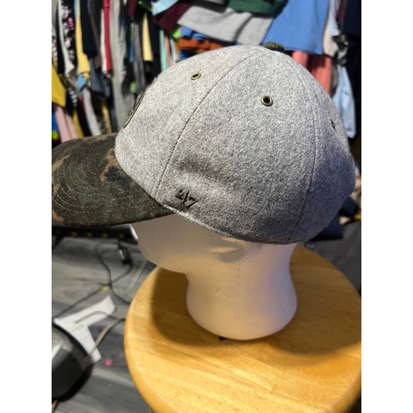 Unisex 47 Brand Steelers Hat Adjustable Gray Camo - Picture 2 of 5